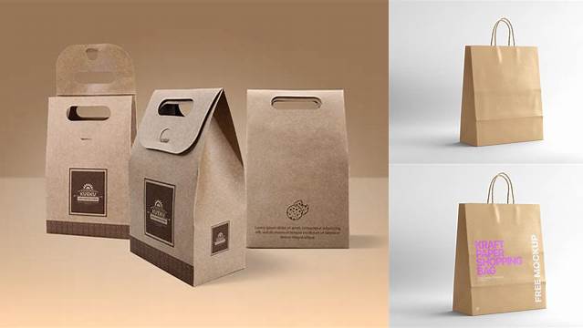 867+ Kraft Paper Bag With Window Mockup Free Digital Download