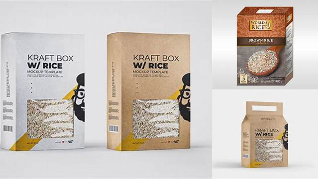 867+ Rice Box Packaging Mockup Best for Showcase