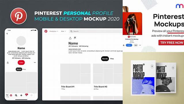 8670+ Pinterest Mockup Psd Free Editable and Customizable PSD