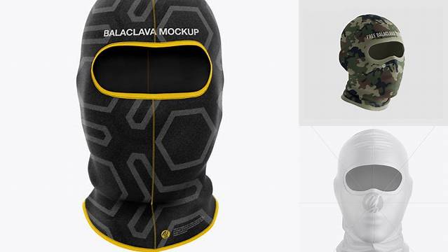 8672+ Balaclava PSD Mockup Front View Smart Design Template Free