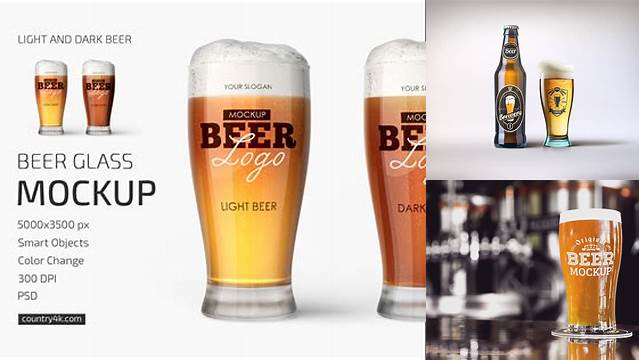 8674+ Beer Glass Mockup Free Smart PNG Image