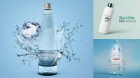 8676+ Ceramic Water Bottle PSD Mockup High-End Layered Mockup Free