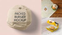 8679+ Burger Wrap Mockup Editable Graphic Free PSD