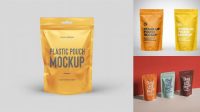 8681+ Matte Stand-up Pouch PSD Mockup Free PSD Mockup Resource