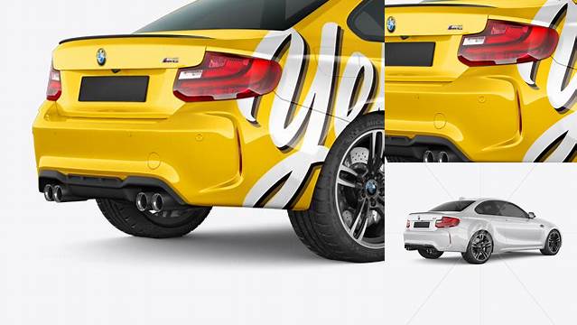 8685+ BMW M2 PSD Mockup Half Side Back View High-Quality PSD Files