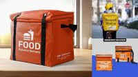 8686+ Food Delivery Backpack Mockup Hight Resolution