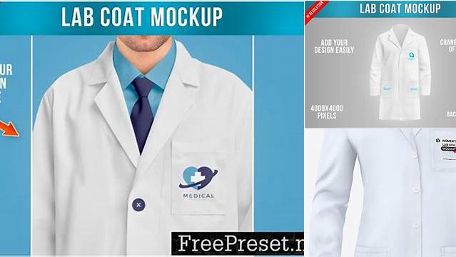 8686+ Lab Coat Mockup Free High-End Layered Mockup Free