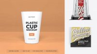 8687+ Plastic Cup with Cheese PSD Mockup Custom Design Freebie PSD