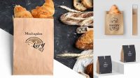 8688+ French Bread in Kraft Bag PSD Mockup Custom Mockup Graphic Design