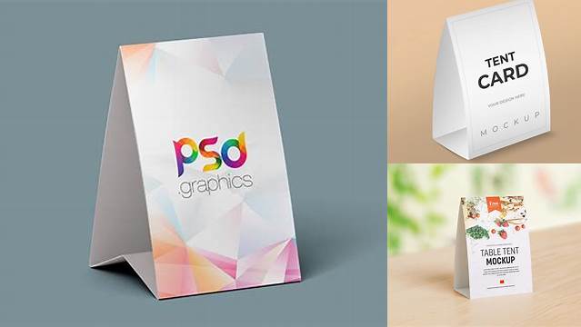 8692+ Tent Card Mockup Free PSD