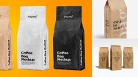 8693+ 1kg Kraft Paper Coffee Bag PSD Mockup Fully Editable PSD Template