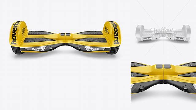 8694+ Glossy Hoverboard PSD Mockup Front View Versatile PSD Mockup File