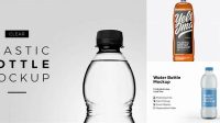 8697+ Plastic Bottle PSD Mockup Front View Hero Shot Versatile Photoshop File