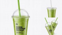 8700+ Green Smoothie Cup with Straw PSD Mockup Custom Mockup PSD for Free