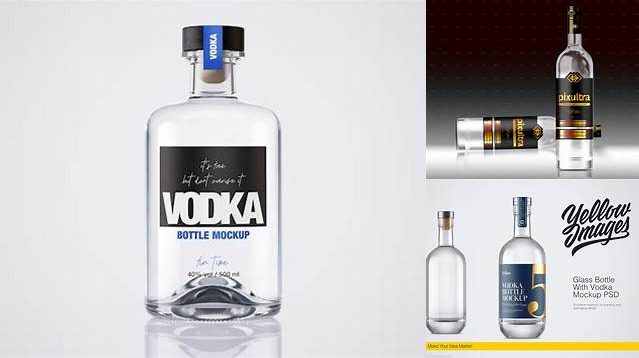 8702+ Vodka Bottle PSD Mockup Editable Graphic Free PSD