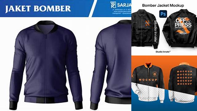 8706+ Mock Up Jaket Bomber Free PSD