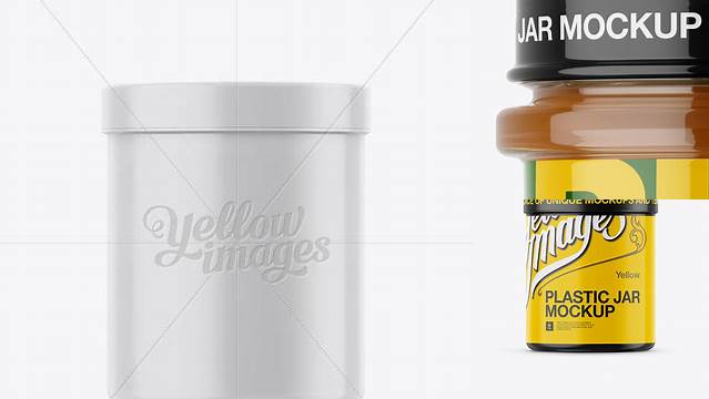 871+ Cylindrical Plastic Jar PSD Mockup Eye-Level Shot Free Editable Photoshop Template