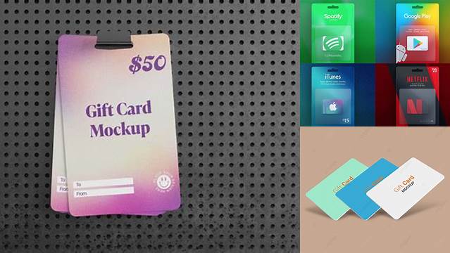 8717+ Gift Card Mockup Smart PNG Image