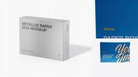 8717+ Metallic Paper Box PSD Mockup High-Angle Shot Professional Editable Freebie PSD