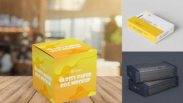 872+ Two Glossy Boxes PSD Mockup Unique and Creative Free PSD File