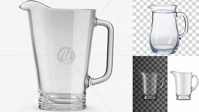 8720+ Empty Glass Pitcher PSD Mockup Elegant PSD Mockup