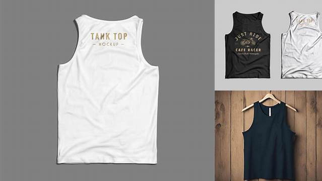 8724+ Tank Top PSD Mockup Back Half Side View Exclusive Layered PSD Mockup