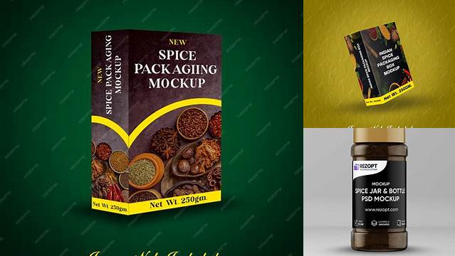 8726+ Spice Box Mockup For Free Download