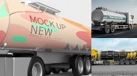 8728+ Fuel Truck Mockup Editable Design File