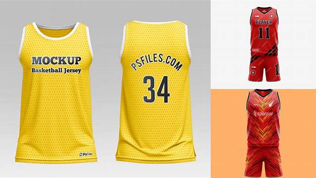 8729+ Basketball Jersey Psd Mockup Smart PNG Image