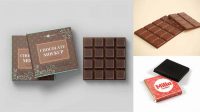 8729+ Square Chocolate Mockup Modern PSD Templates