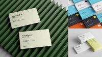 8729+ Textured Business Cards Stack PSD Mockup Half Side View Free Downloadable Graphic Resource