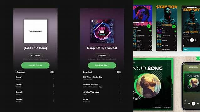 873+ Spotify Mockup Editable PSD File