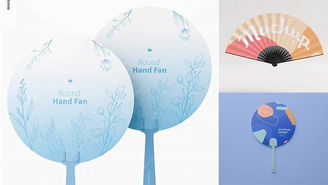 8732+ Hand Fan Mockup Psd Free Easy Editable