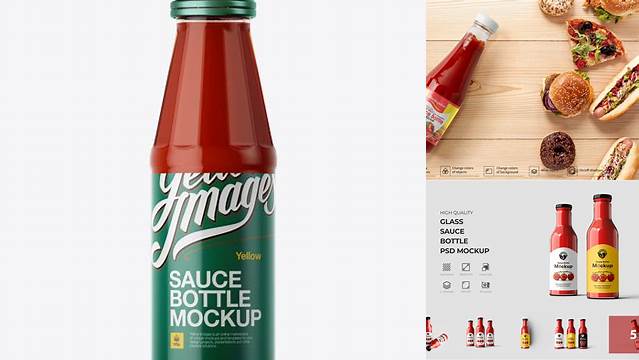 8733+ 100ml Tomato Sauce Bottle PSD Mockup Free Download Design Mockup