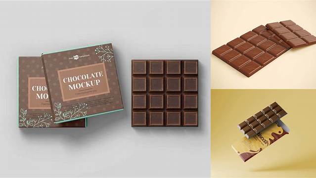 8734+ Square Chocolate Mockup PSD Free Download