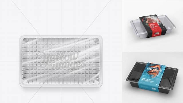 8738+ White Plastic Food Packaging Tray Creative High-Resolution PSD Freebie