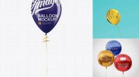 8740+ Balloon With Ribbon PSD Mockup Front View For Free Download