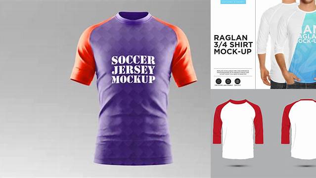 8742+ Raglan Shirt Mockup Free Mockup PSD