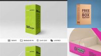 8743+ Matte Paper Box PSD Mockup Half Side View Free Download Design Mockup