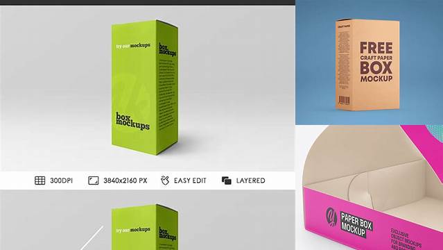 8743+ Matte Paper Box PSD Mockup Half Side View Free Download Design Mockup