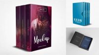 8747+ 4 Book Box Set Mockup Free PSD Free Download