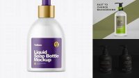 8748+ Frosted Bottle with Liquid Soap PSD Mockup Unique High-Resolution Design Freebie