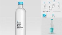 875+ Amber Glass Water Bottle PSD Mockup Fully Customizable Mockup PSD Free