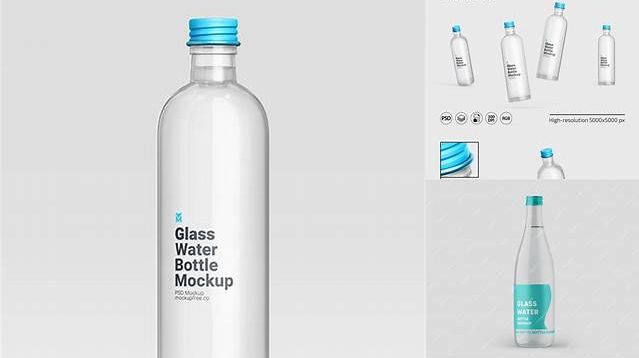 875+ Amber Glass Water Bottle PSD Mockup Fully Customizable Mockup PSD Free