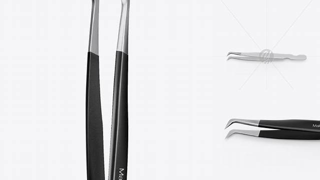 8752+ Stainless Steel Tweezer PSD Mockup For Free Download