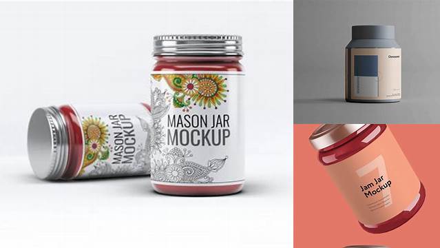 8755+ Aluminum Storage Jar PSD Mockup Free Photoshop Mockup Design