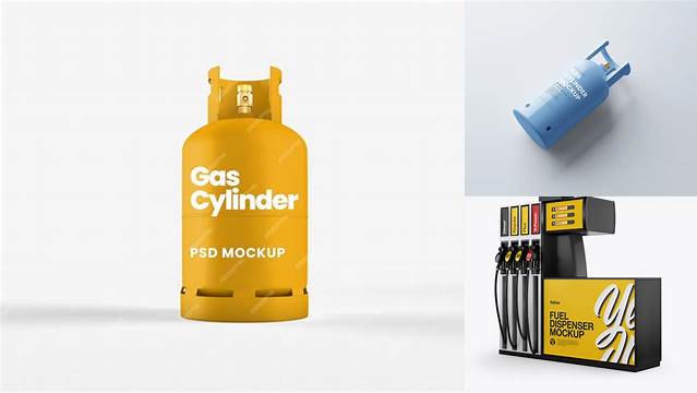 8755+ Gas Mockup For Free Download