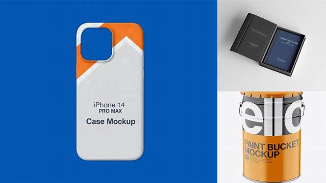 8755+ Matte Hard Case PSD Mockup Front View High-Angle Shot Smart Layer Mockup Free