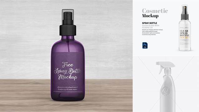 8757+ 32oz Spray Bottle PSD Mockup High-Quality PSD Files