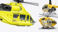 8759+ Helicopter PSD Mockup Back Half Side View Best for Showcase